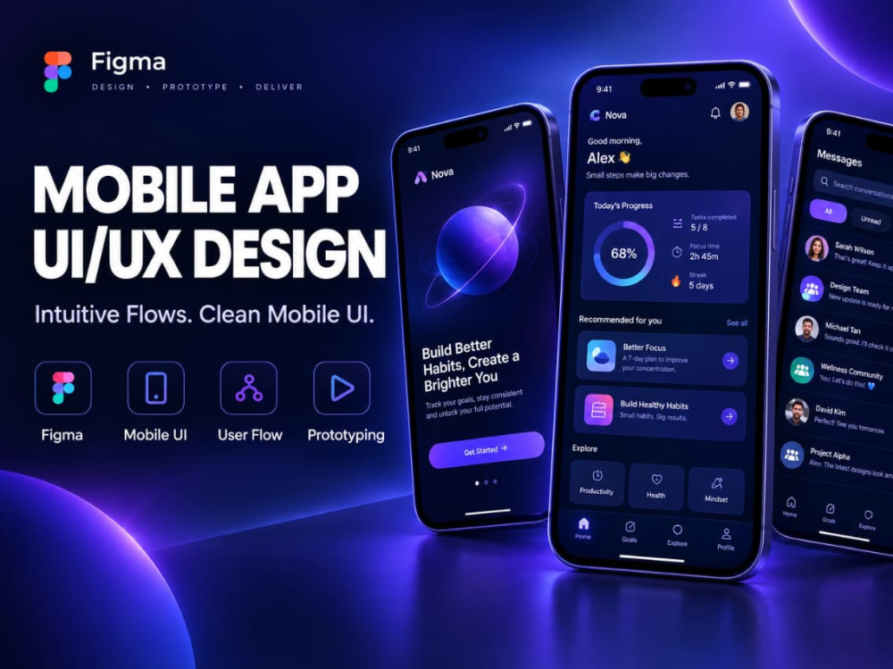 Mobile App UI/UX Design in Figma | Upwork
