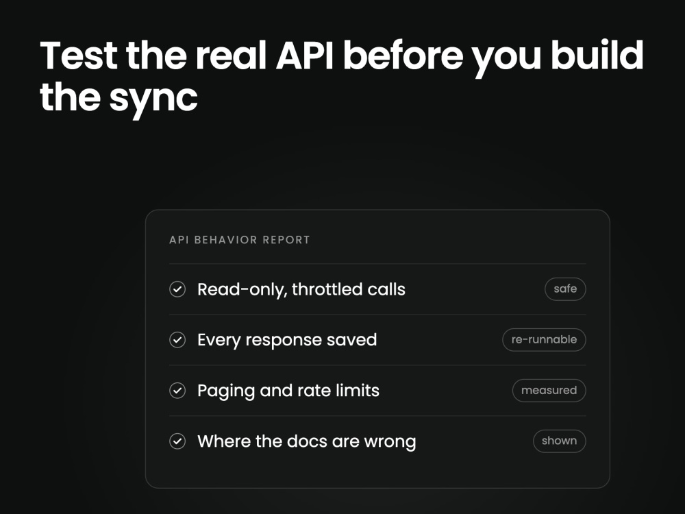 An API integration assessment and sync plan before you build | Upwork