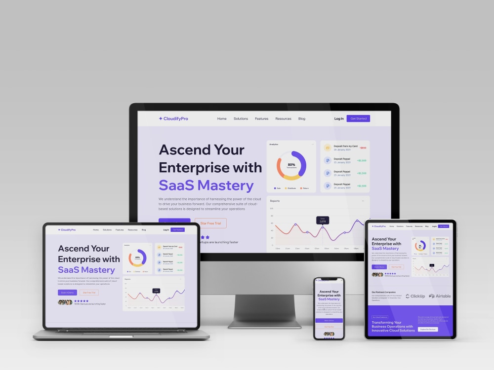 A Responsive website | React, Next.js, Tailwindcss | Upwork