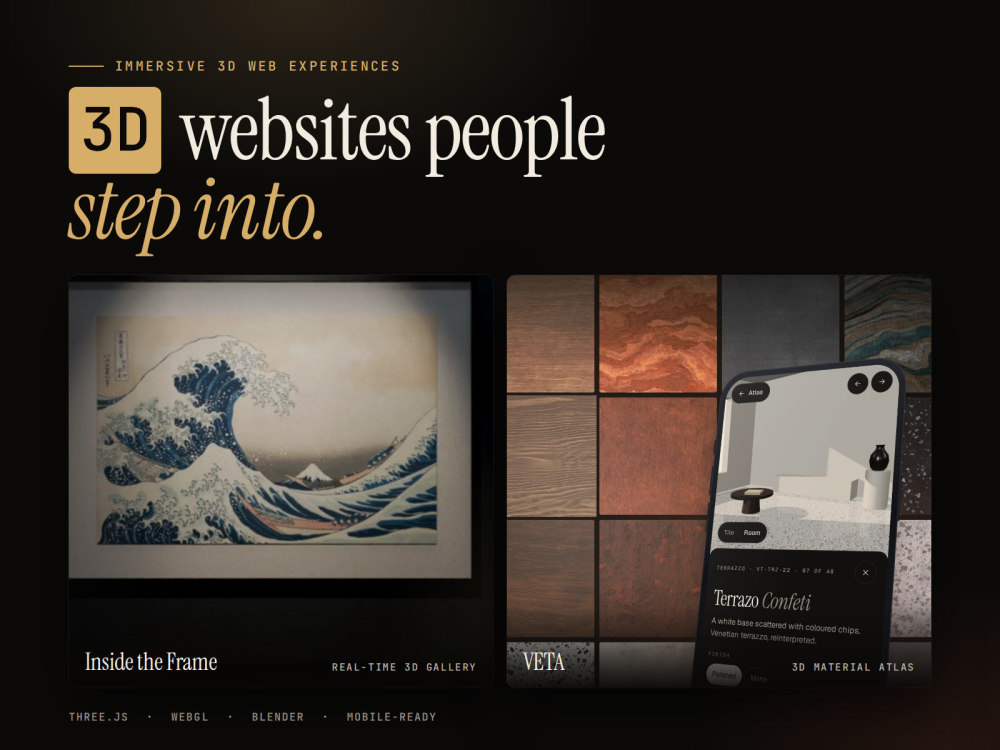 An immersive, interactive 3D web experience for your brand or ...