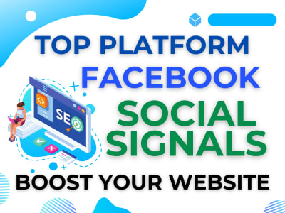 Organic social media marketing for content and provide signals and shares