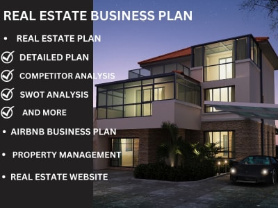 Written real estate business plan, Airbnb property plan, Real Estate leads
