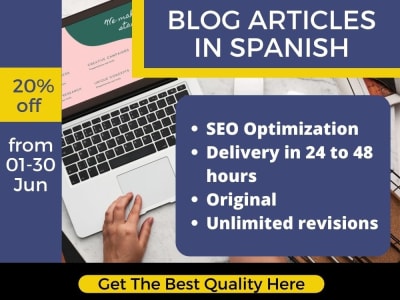 A 500 words SEO article/blog/content in Spanish in 24 hours