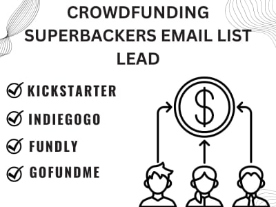 10,000 Super Backer Email Lead List for crowdfunding marketing