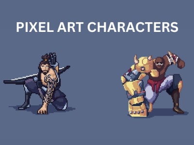 Pixel art character design, pixel animation, background, nft pixel art