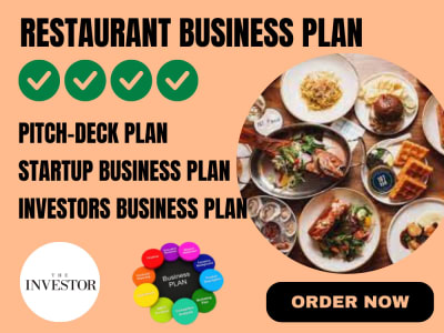 A Startup Restaurant Business Plan,Food Business Plan, Cafe Plan,Pitch deck