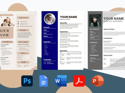 A creative and unique infographic resume