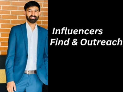 Influencers Outreach For Youtube, Tiktok and Other instagram.