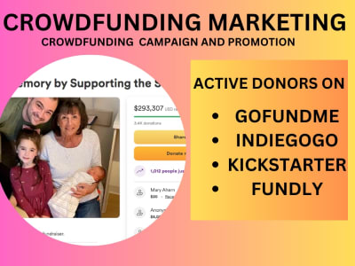 Huge Crowdfunding Campaign Donors, Crowdfunding Marketing,Backers Promotion