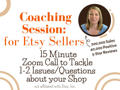 15 Minute Consult with an Etsy Consulting Expert about your Etsy Shop