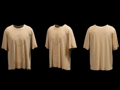 A lifelike 3d garment visual, mockup