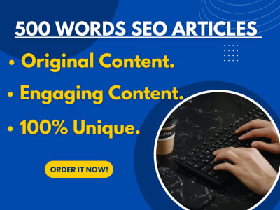 A 500 words SEO article or blog within 24 hrs
