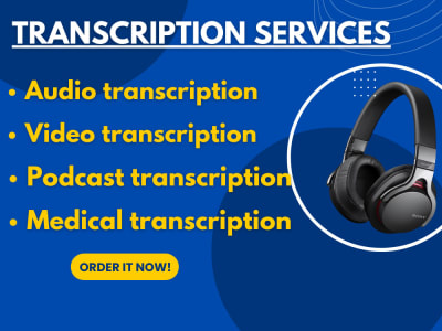 High quality transcription of audio files