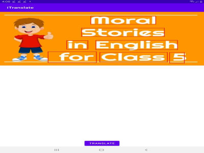 Translater:Translate English text to Hindi from images