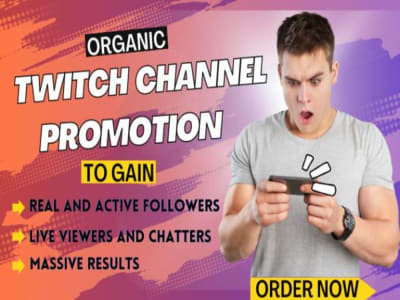Organic twitch channel promotion, to bring live viewers
