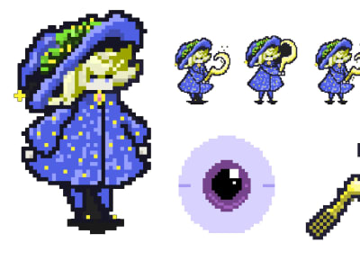A fantastic pixel art game characters & assets