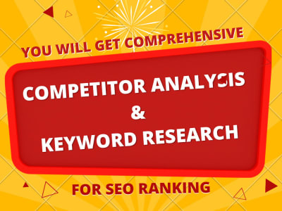 Competitor Analysis, Keyword Research, Search Engine Optimization Expert