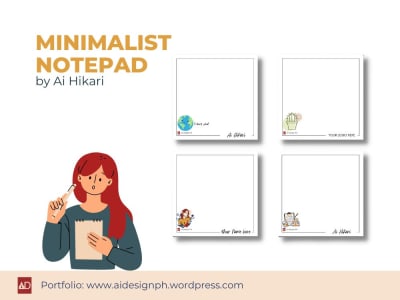 You will get Square Notepad Design MINIMALIST