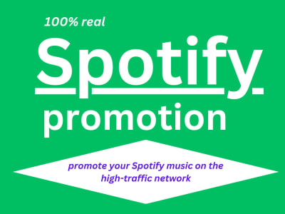 Get organic promotion on our high-traffic network for Spotify music
