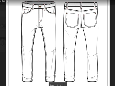 Detailed professional garment Tech packs/ technical flat sketches-CADs ...