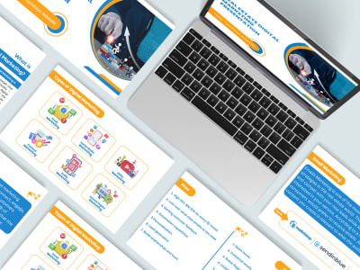A professional pitch deck presentation with custom design.