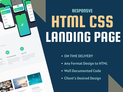A professional and eye-catching landing page using html css javascript ...