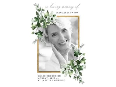 I will design funeral card and obituary design