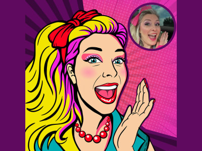 Stylized pop art portrait