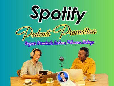 Organic Spotify podcast promotion for huge audiences and listeners
