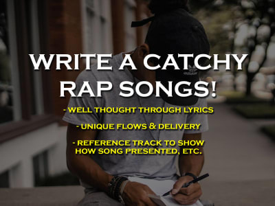 A rap song written and record in any style with catchy lyrics