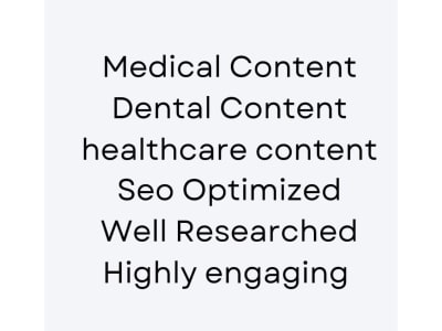 Amazing SEO optimized articles for your health related sites . | Upwork
