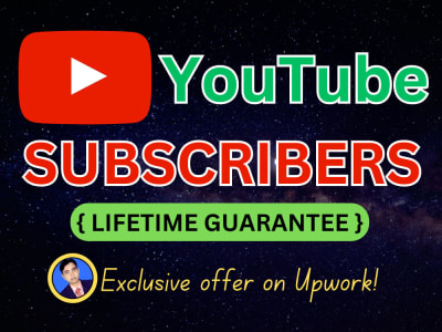 Non-Drop Youtube Subscribers service For Your YouTube