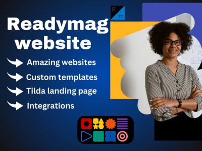 A well-designed and developed  website on Readymag or Tilda