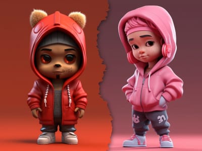 Cute chibi 3d character modeling, animal, and cartoon | Upwork