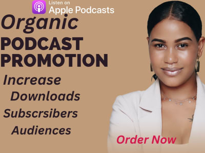 Organic Apple podcast Promotion for  Downloads and Ratings
