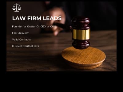 A list of Law firm's C Level leads with 100% valid emails