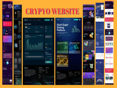 A fully developed crypto token website, coin or meme website