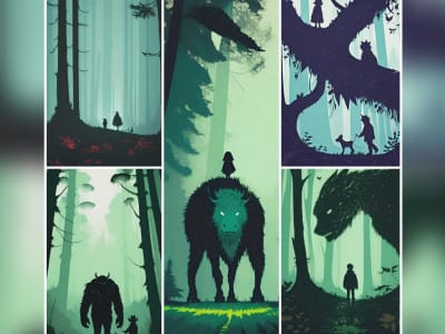 Original fantasy art with any plot and characters
