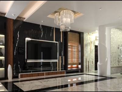 Photo-Realistic 3D Hall/Kitchen/Bedroom Rendering