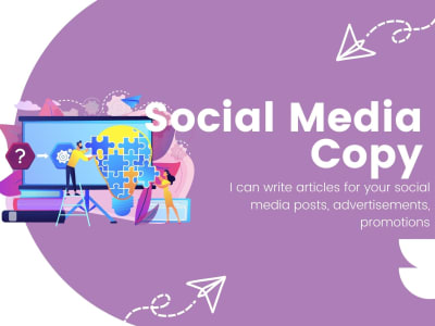 Writer support example;Social Media Copy