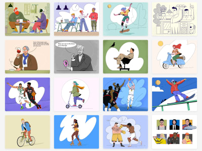 A unique modern illustration for your app, website or print