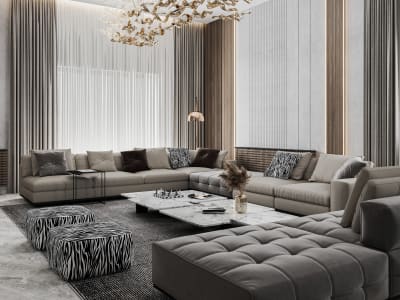 An outstanding Living Room Design & 3D Renders