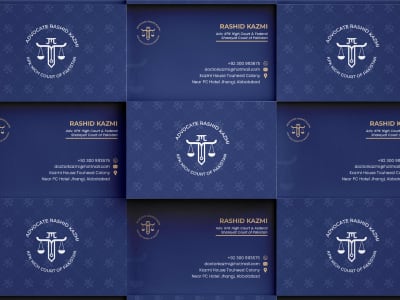 An elegant double-sided business card design with a QR code