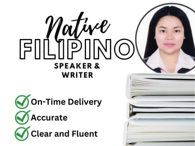 English to Filipino/ Tagalog Translation