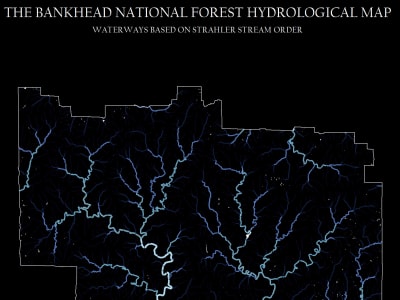 A stunning hydrological map for any area of your choice.