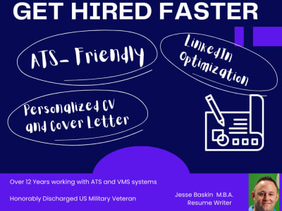 HR & ATS compliant CV/Resume, Cover Letter, and fully Optimized Linkedin
