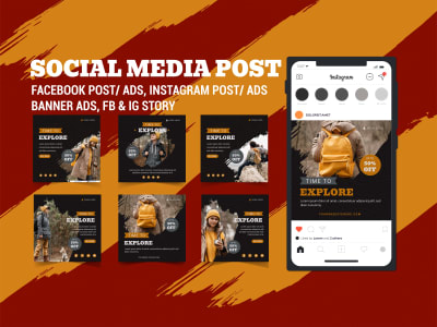 You will get design Instagram, facebook posts, and banner ads