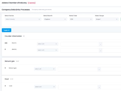 You will get calculate your company's monthly or annual carbon emissions