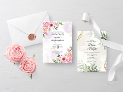 A wedding, party, birthday invitation card or save the date design