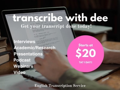 High-quality & professionally crafted English transcripts